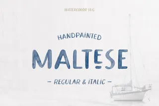 Maltese Watercolor Font