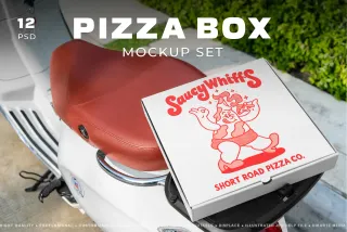 Pizza Box Mockups Set