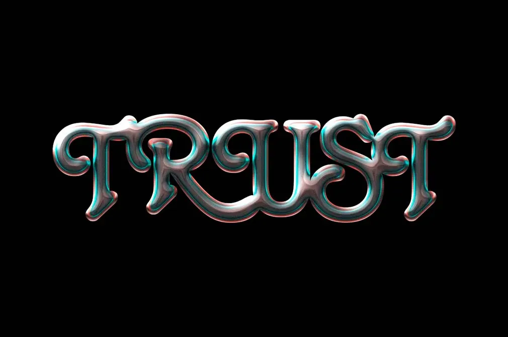 Chrome Text Effect Style