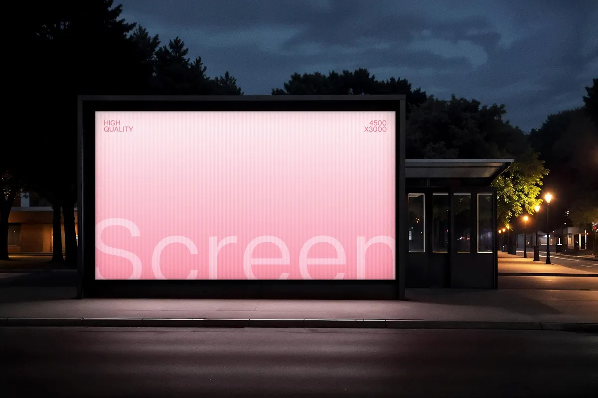 Large Outdoor Screen Mockup