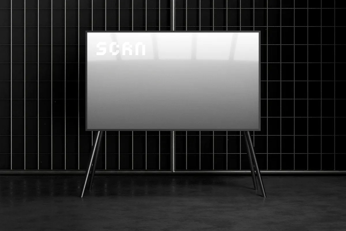 16:9 Indoor Screen Mockup