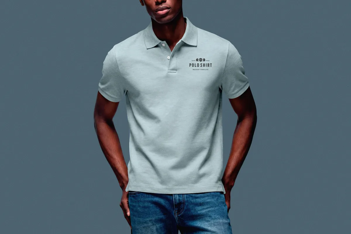 Piqué Polo Shirt Mockup
