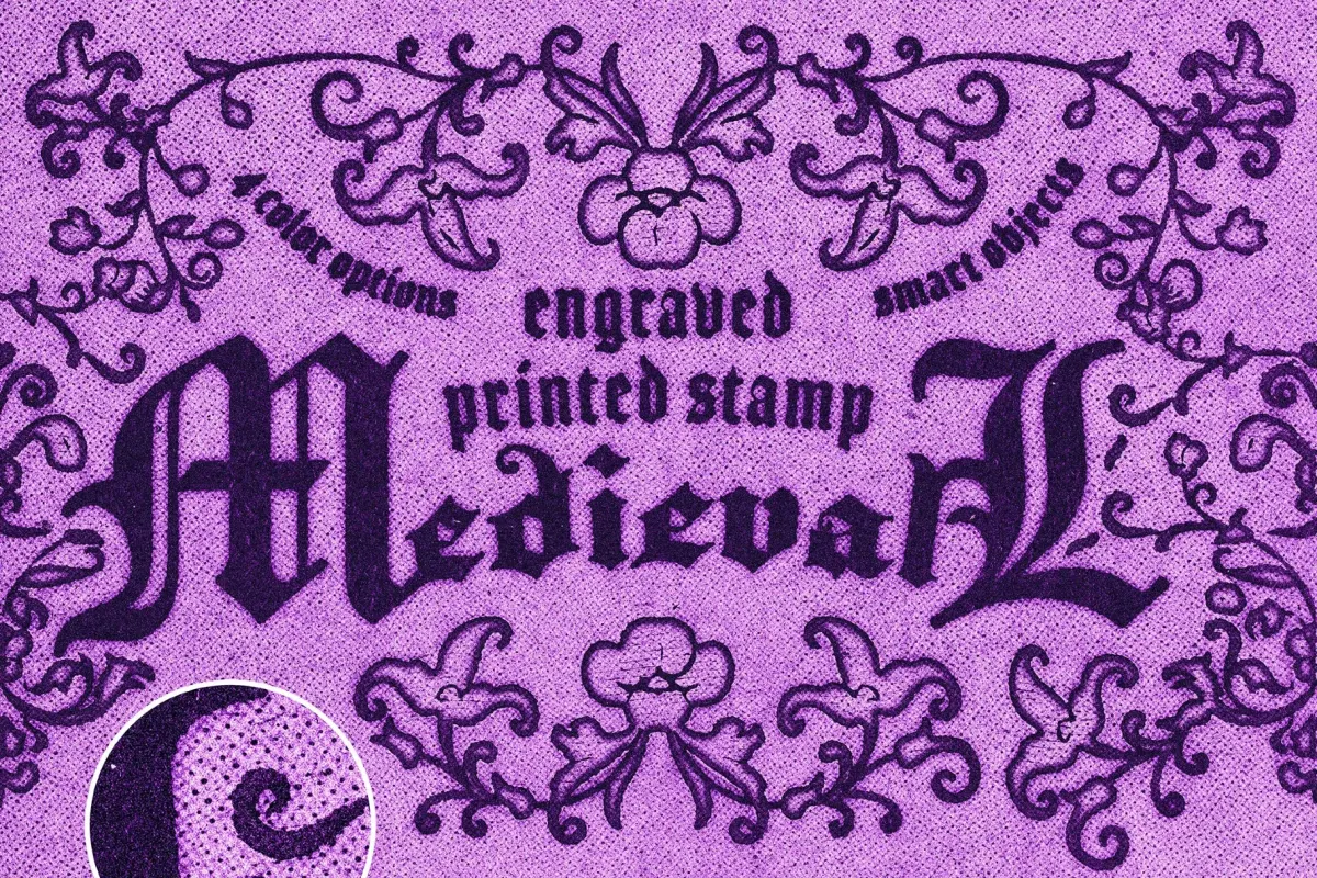 Engraved Old Printed Stamp Text Effect