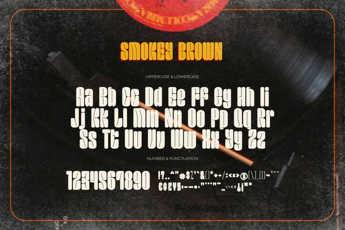 Smokey Brown - Funky Font