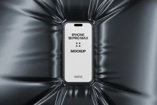 iPhone 18 Pro Max Mockup on Inflated Latex