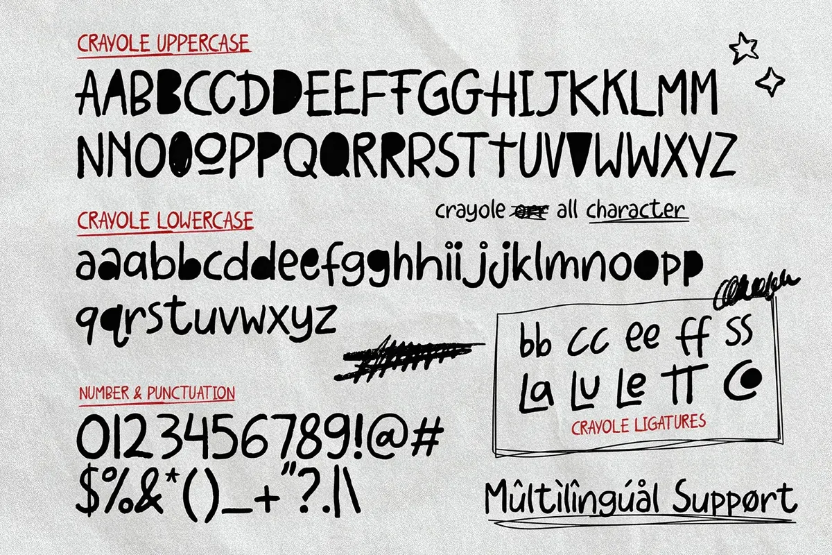 Crayole – Scribbles Handwritten Font