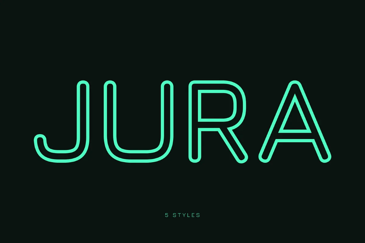 Jura - Retro Neon Font