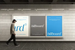 Subway Advertising Poster Mockup