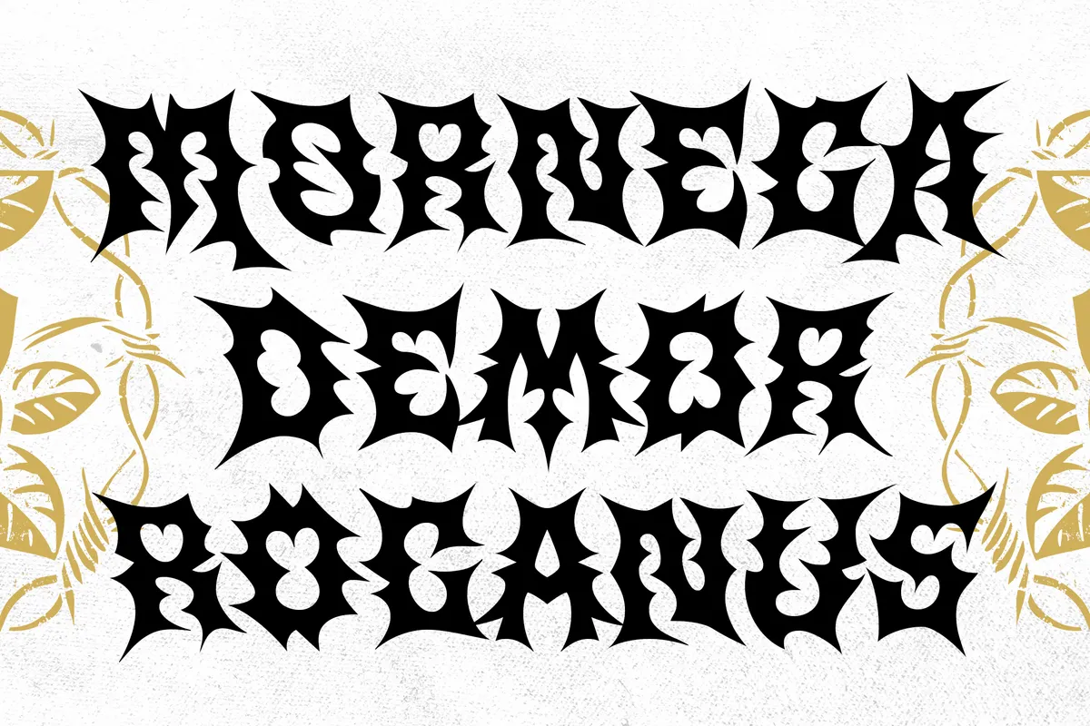 Drivioz - Spiky Black Metal Gothic Font