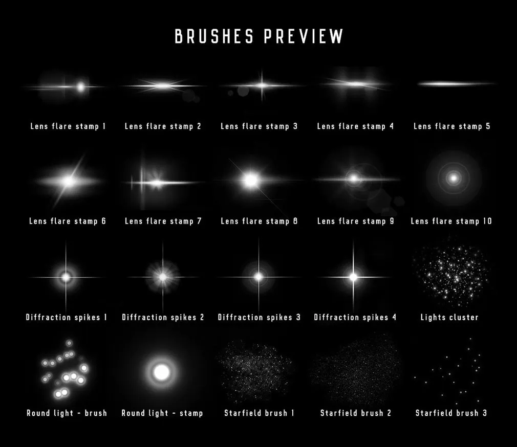 Galactic Lens Procreate Brushes