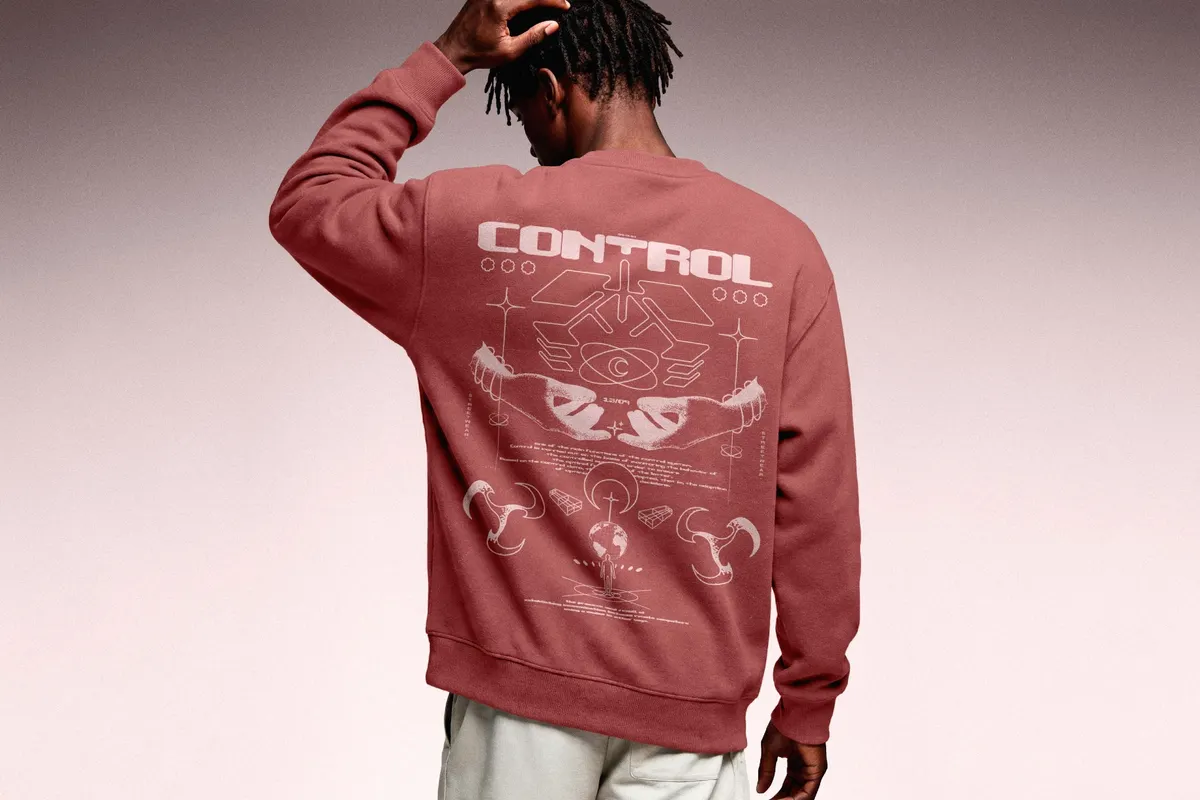 Sweatshirt Mockup Back View