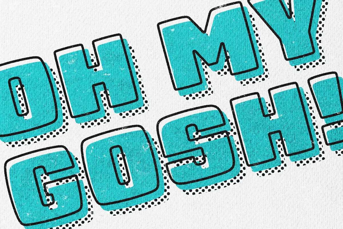 Retro Comic Print Text Effect
