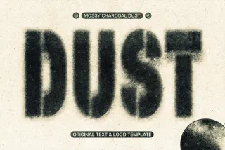Mossy Charcoal Dust Text Effect