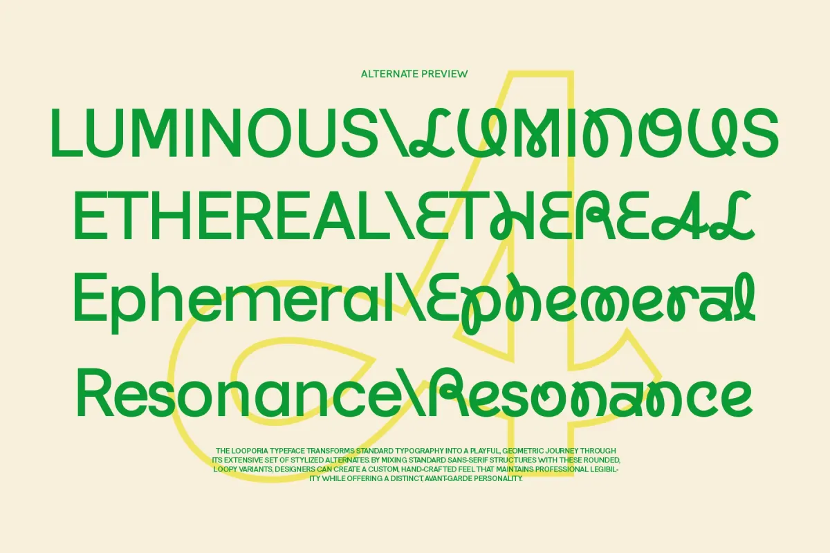 Looporia - Groovy Display Sans Serif Font