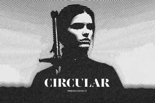 Circular Grunge Halftone Effect