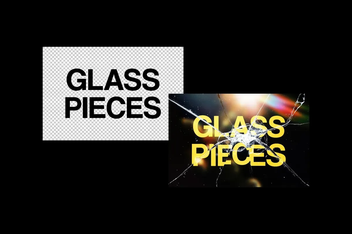 Broken Glass Text Effect