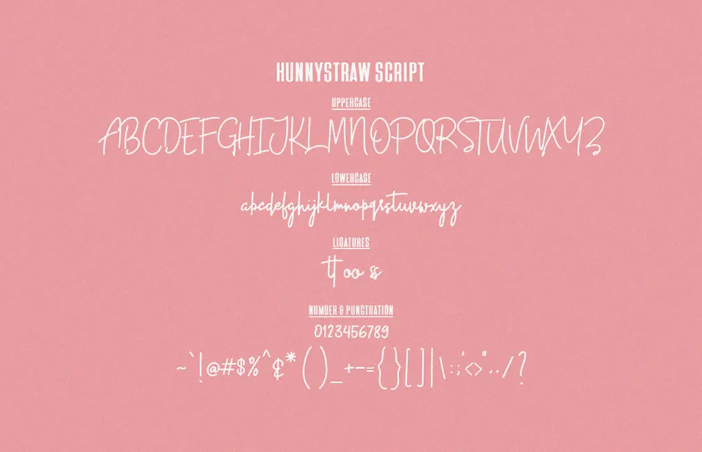 Hunny Straw Font Collection