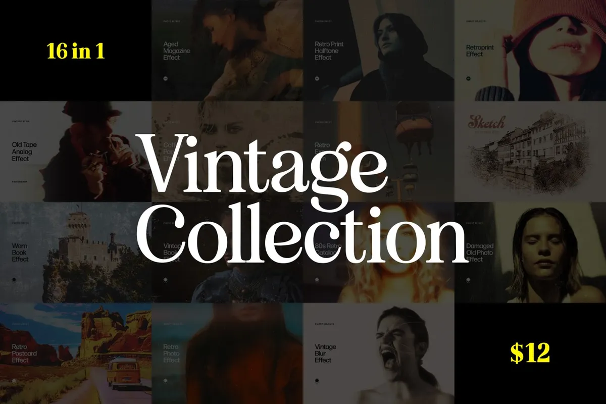 16 in 1 Vintage Photo Effects Collection