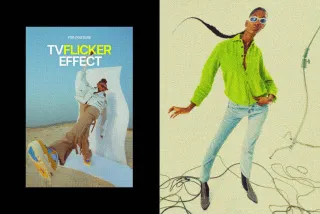 Vertical TV Flicker Photo Effect