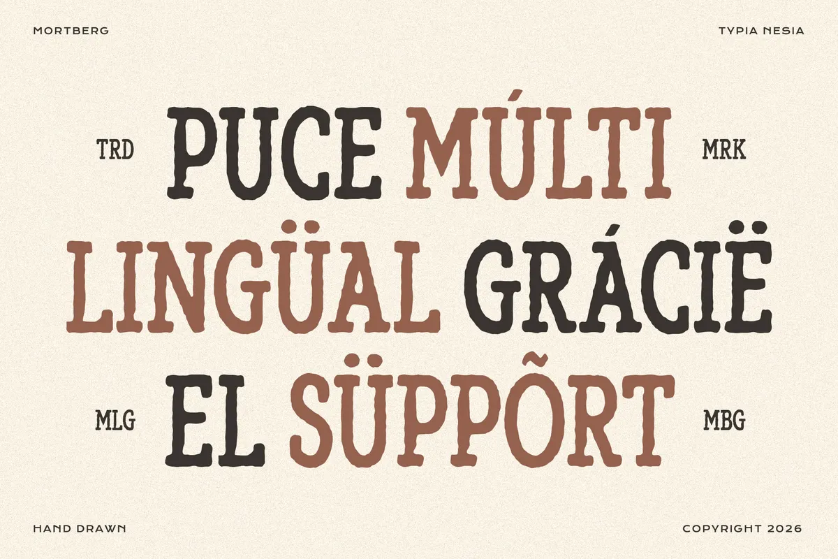 Mortberg - Rough Vintage Western Slab Serif