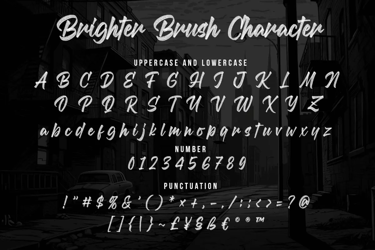 Brighter Brush a Realistic Brush Script SVG Font