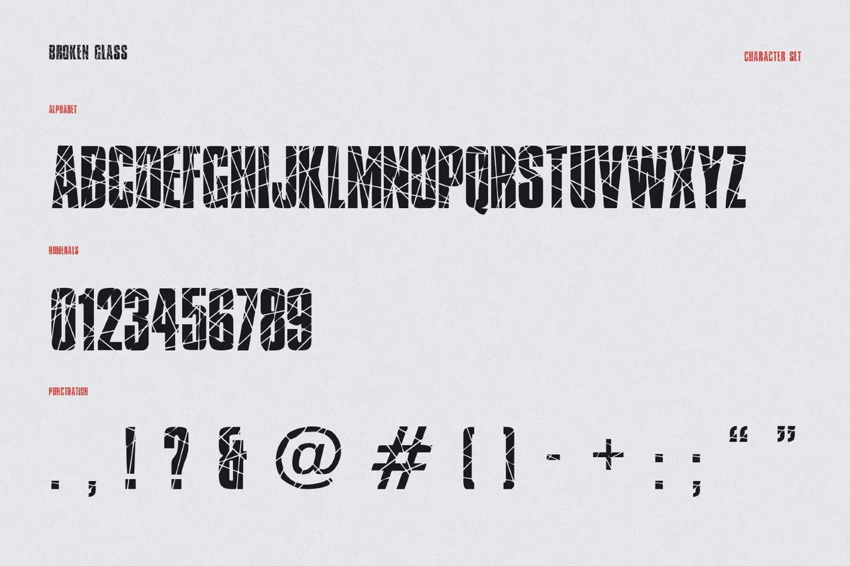 Broken Glass Font