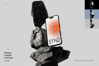Standing iPhone Mockup