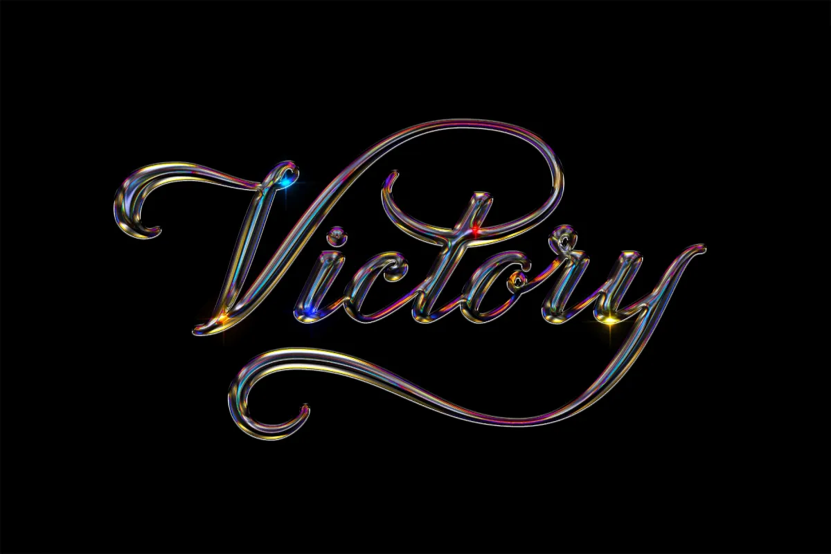 Lucid Chrome Text & Logo Effect