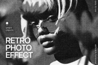 Retro Halftone Photo Effect