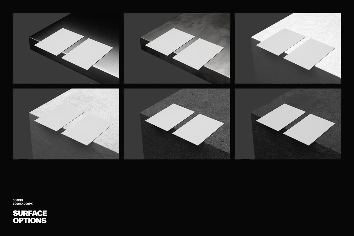 Minimal 85x55 Double Card Mockup