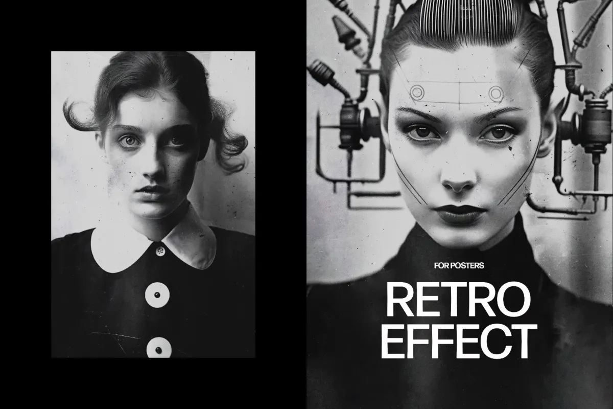 Retro Film Poster Photo Effect