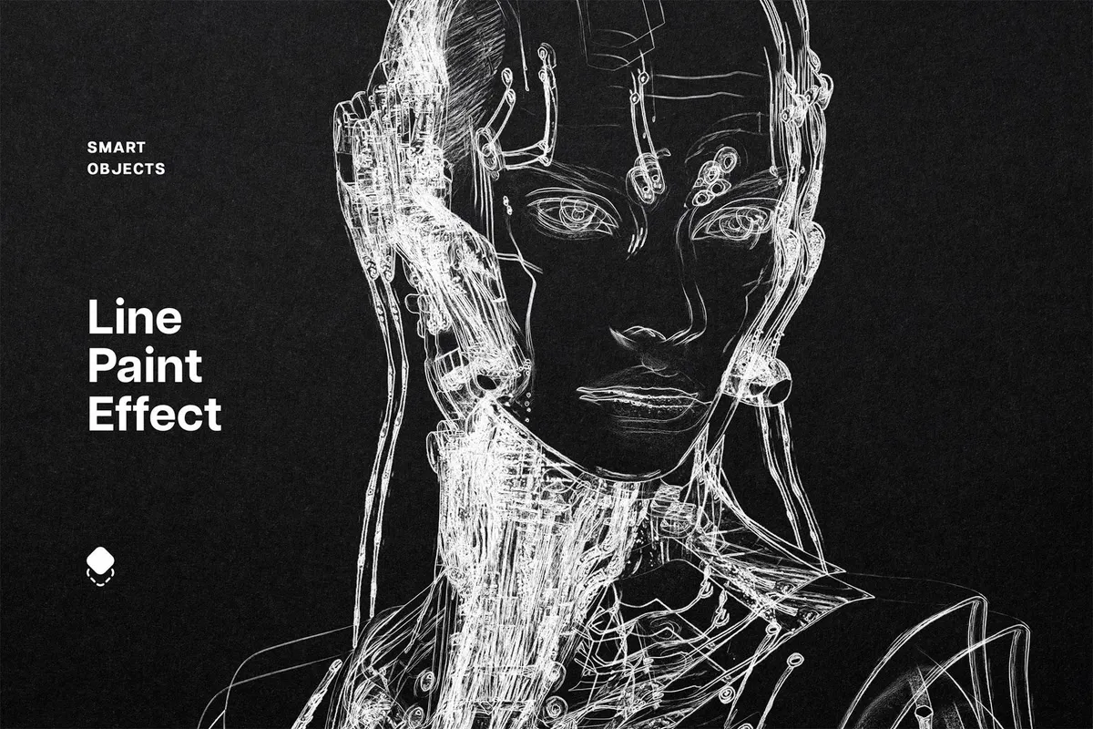 Line Paint Photo Effect