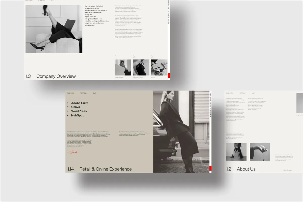 RUBE - Fashion Portfolio Presentation Template