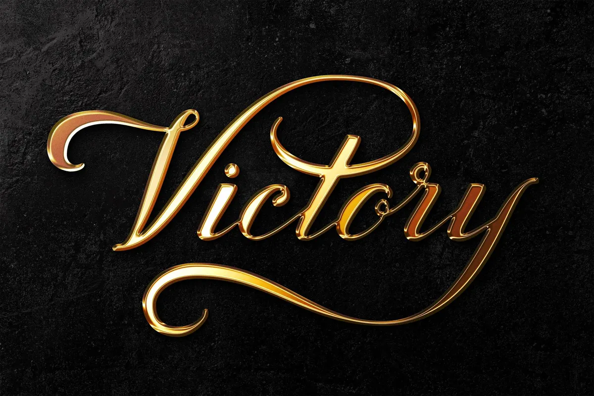 Shining Gold Text & Logo Effect