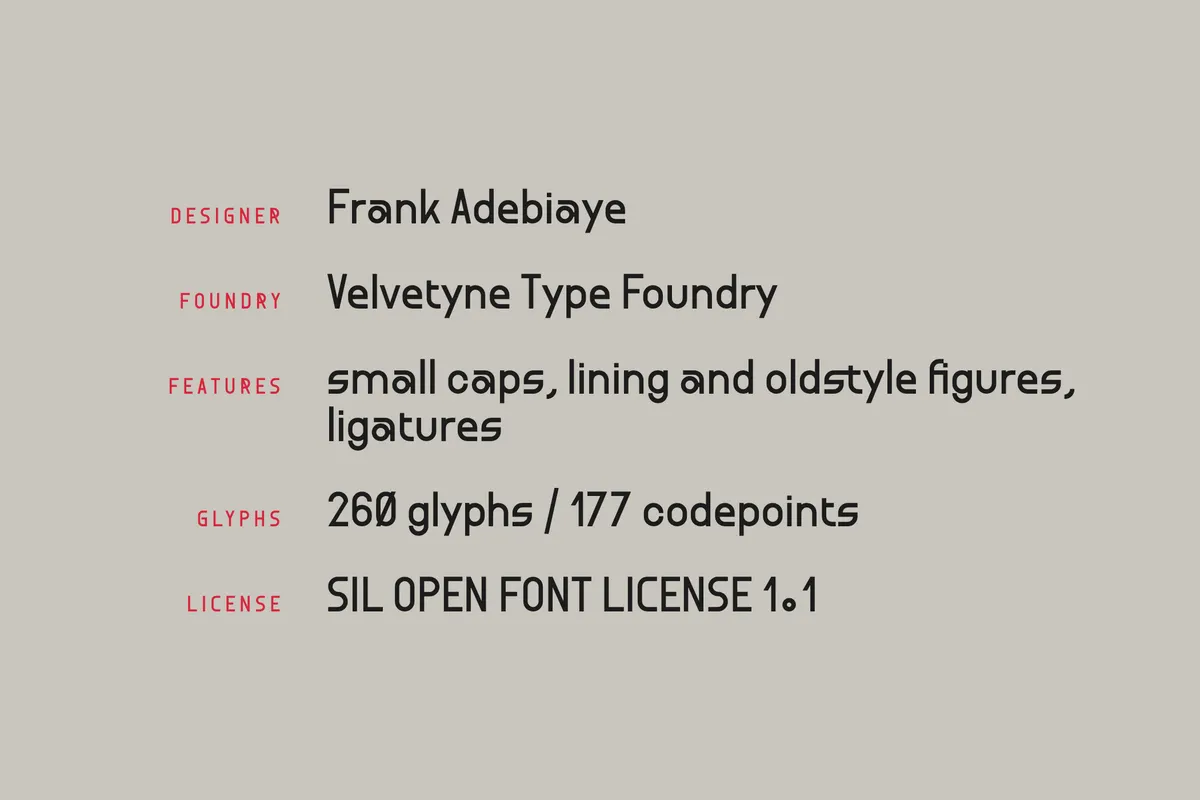 Format 1452 - Free DIN Industrial Font