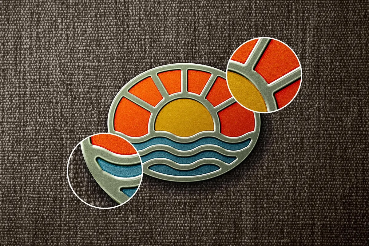 Metal Enamel Pin Mockup
