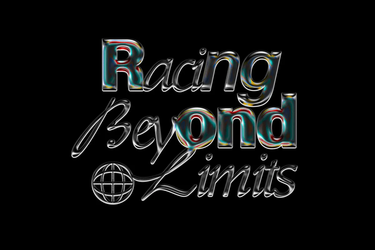 Iridescent Glass Chrome Text Effect