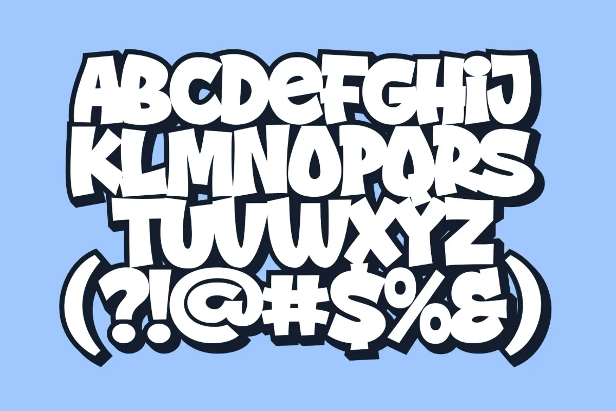 Street Drips a Graffiti Cartoon Font