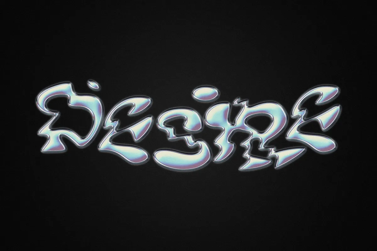 Y2K Chrome Text & Logo Effect