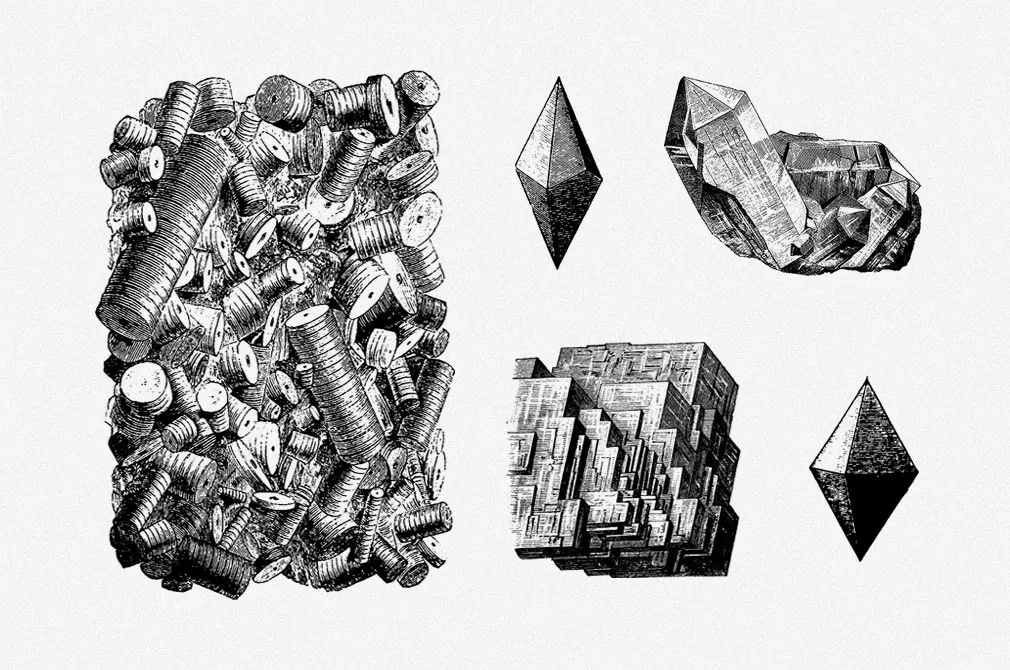 Gems & Stones Vector Illustrations Set