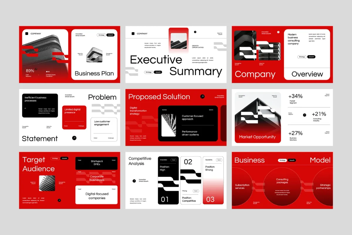 Modern Business Plan Presentation - Google Slides