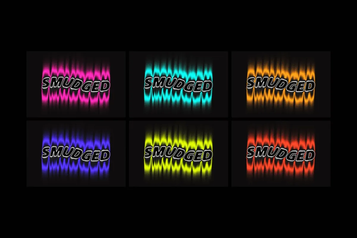 Smudged Melting Text Effect