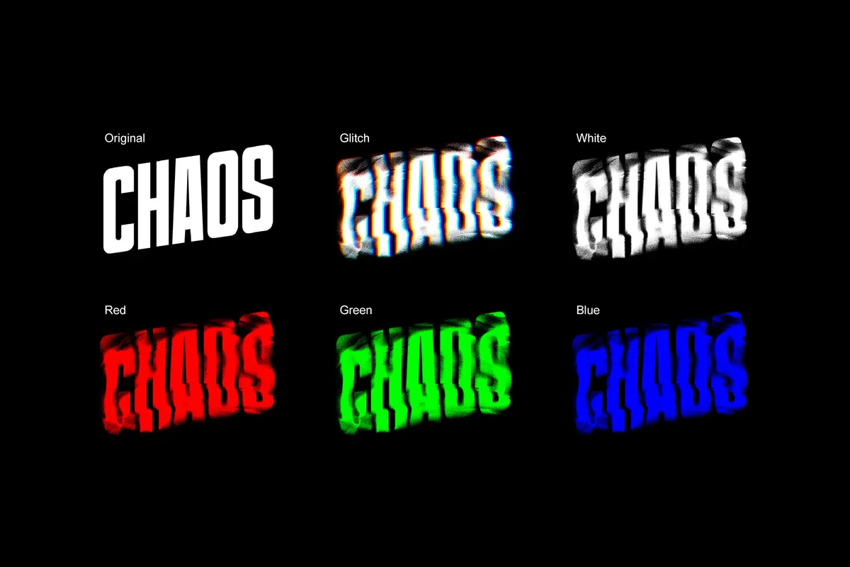 Glitch Distortion Text Effects Collection