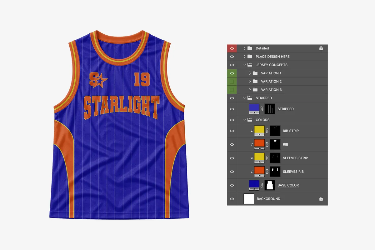 Basketball Jersey Mockup - Front and Back View