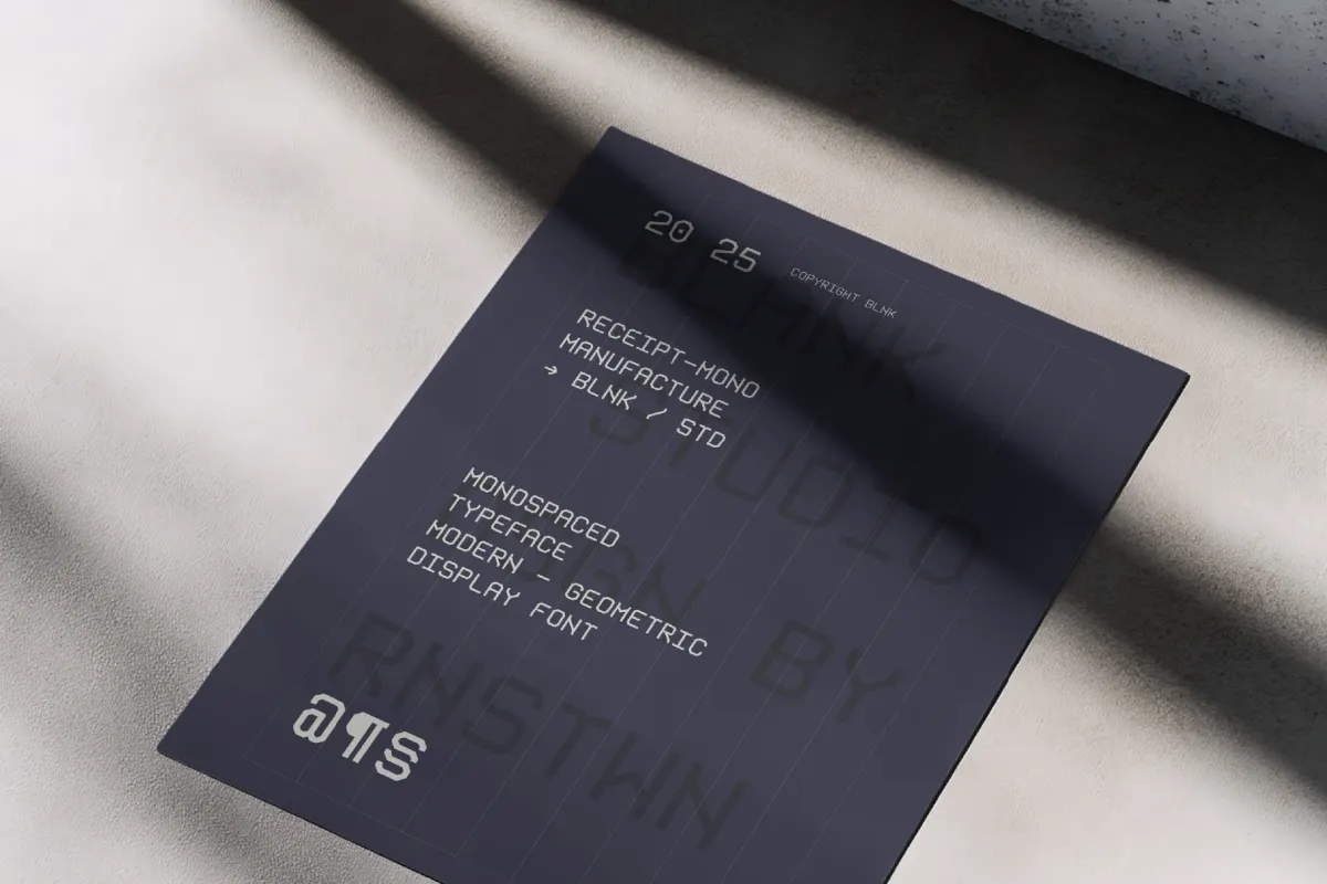 Receiptor Mono - Geometric Monospace Display Font