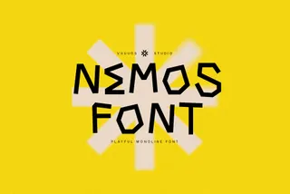 Nemos - Rough Display Font