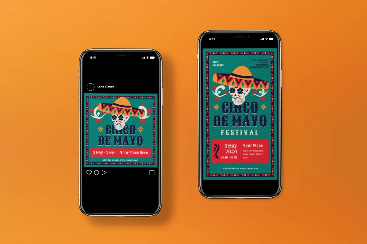 Tosca Flat Design Cinco De Mayo Flyer