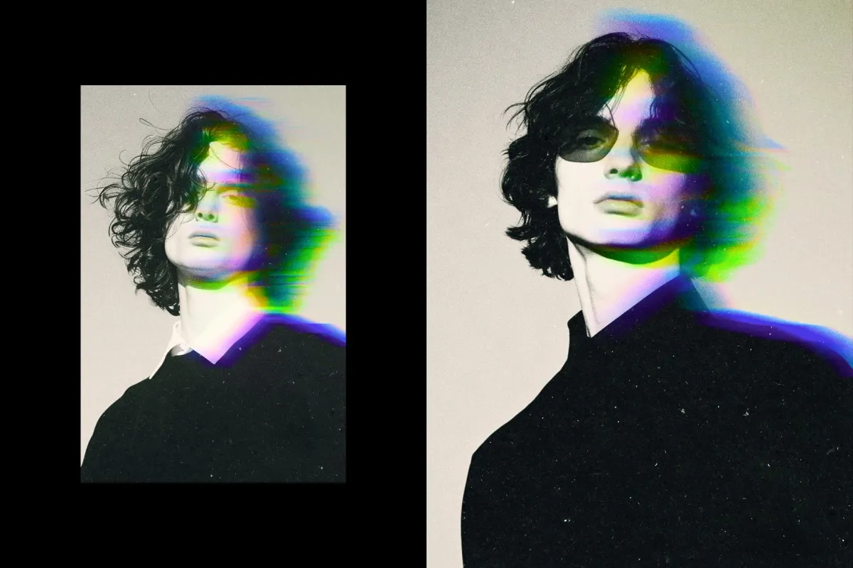 Smudged Anaglyph Poster Effect
