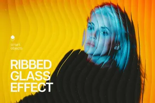Ribbed Glass Photo Effect