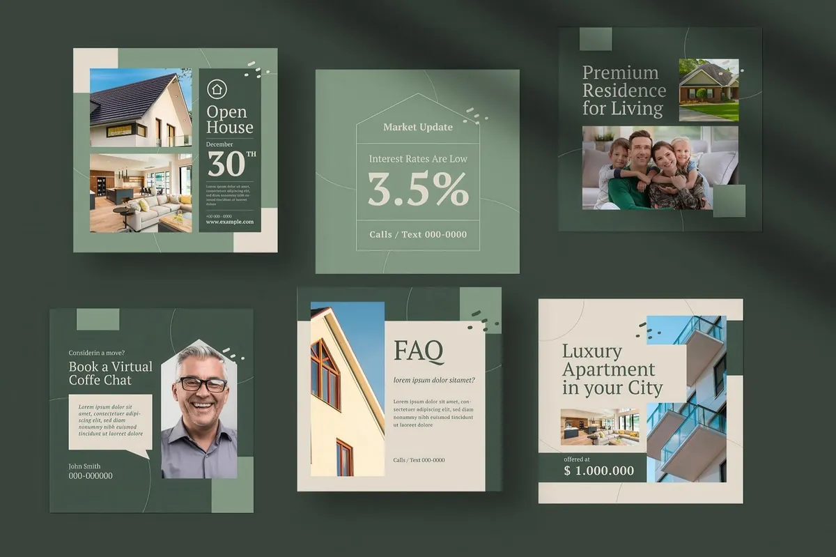 Realtor — 15 Instagram Post Templates